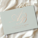 Search for monogrammed wedding guest books Couple