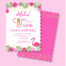 Search for 2nd flamingo birthday invitations Luau