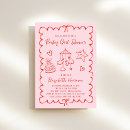 Search for pink and red baby shower invitations Trendy