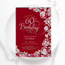 Search for red and silver birthday invitations For her