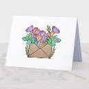 Search for purple flower blank cards Thinking of you