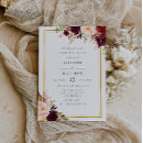 Search for fall rehearsal dinner invitations Burgundy