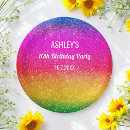 Search for rainbow paper plates Glitter