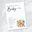Search for lets taco bout a baby invitations Floral