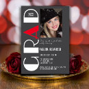 Search for red black graduation invitations College grad