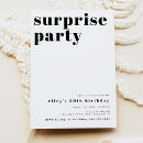 Search for retro surprise invitations Black and white
