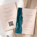 Search for teal and pink wedding invitations Watercolor