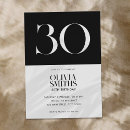 Search for black 30th birthday invitations Chic