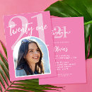 Search for photo 21st birthday invitations Modern