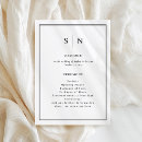 Search for black and white wedding programmes Minimalist