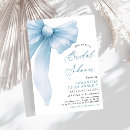 Search for blue bridal shower invitations Bow