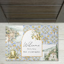 Search for blue yellow doormats Spanish