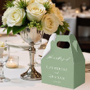 Search for white and green wedding favour boxes Minimalist