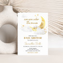 Search for we are over the moon baby shower invitations Modern