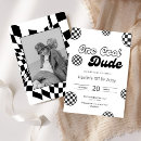 Search for white 1st birthday invitations Retro