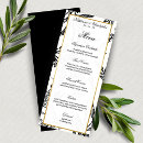 Search for gold foil menus Black and white