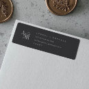 Search for dark gray wedding return address labels For her
