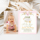 Search for orange 1st birthday invitations Baby girl