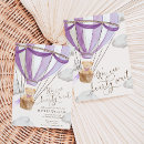 Search for purple hot air balloon baby shower invitations We can bearly wait