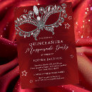 Search for red masquerade quinceanera invitations Mask