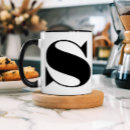 Search for large letter mugs Black and white