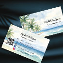 Search for palm tree business cards Qr code