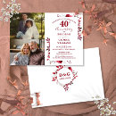 Search for 40th anniversary invitations Floral