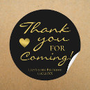 Search for black and gold thank you stickers Simple