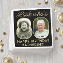 Search for black and gold napkins Happy birthday