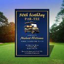 Search for blue and gold 50th birthday invitations Modern elegant