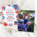 Search for all american boy invitations Red white and blue