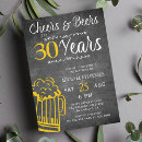Search for men birthday invitations Cheers and beers