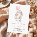 Search for pink bunny baby shower invitations Simple