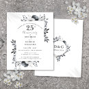 Search for elegant flower 25th anniversary invitations Vow renewal
