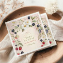 Search for red berries napkins Watercolor