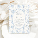 Search for vintage bridal shower invitations Blue and white
