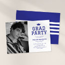Search for basketball graduation invitations Blue
