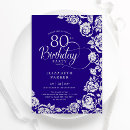 Search for 80 year old woman birthday invitations For her