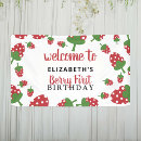Search for berry first birthday banners Cute
