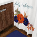 Search for blue and orange shower curtains White