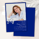 Search for royal blue 40th birthday invitations Modern