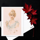 Search for vintage woman portrait postcards Illustration