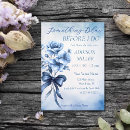 Search for victorian bridal shower invitations Watercolor blue and white