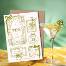 Search for art birthday invitations Martini
