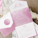 Search for pink watercolor wedding invitations All in one