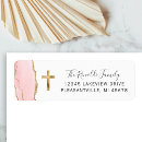 Search for pink cross return address labels Elegant