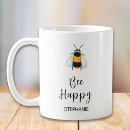 Search for black and yellow bee mugs Watercolor