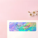 Search for neon return address labels Vibrant