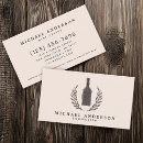 Search for wine bartender business cards Sommelier