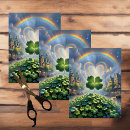 Search for four leaf clover tissue paper Green